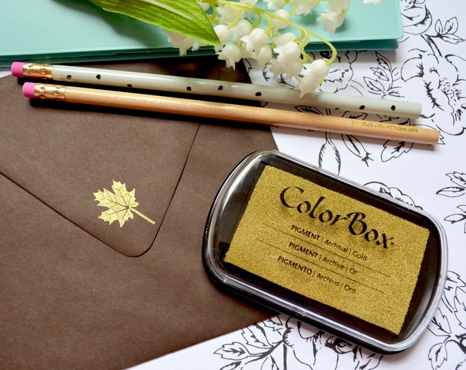 Metallic Gold Ink Pad Colorbox Pigment Ink Pad in Gold Etsy