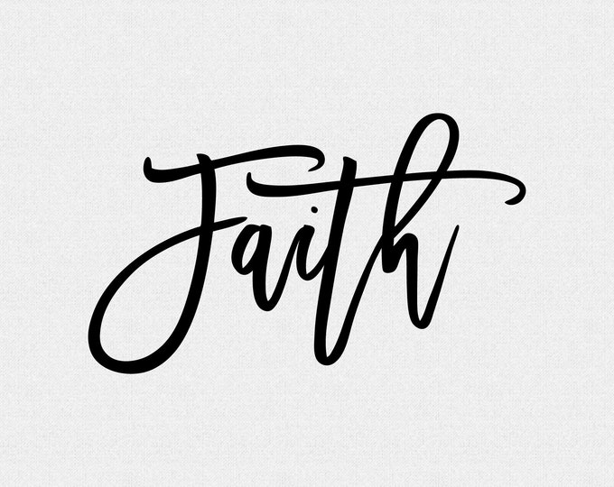 Faith Unmounted Rubber Stamp Christian Religious Sweet Etsy