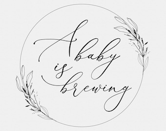 A Baby is Brewing Stamp, Baby Shower Favor Stamp