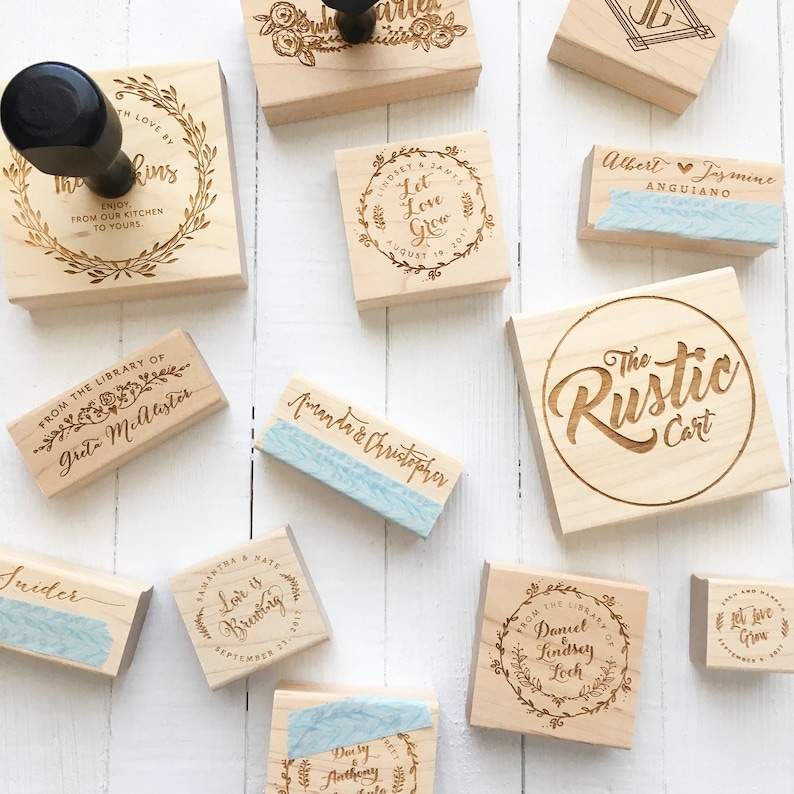 Book Embosser Book Stamp Monogram From the Library of Stamp Etsy