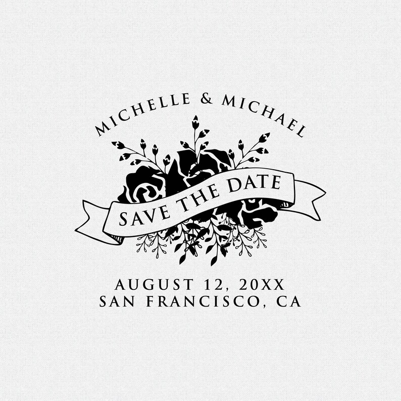 Save the Date Stamp Wedding Favors Stamp Self Inking Stamp Etsy