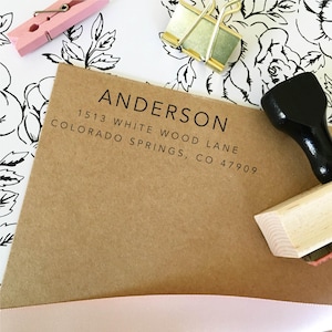 Pre-Inked Return Address Stamp, Self Inking Return Address Stamp, Self Inking, Address Stamp, Minimalist, Simple, Modern and Minimal (T492)