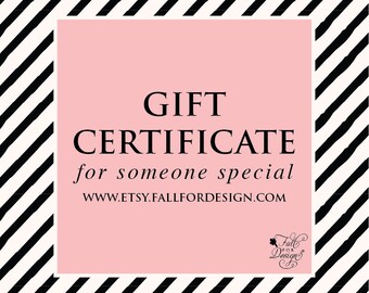 Gift Certificate to Fall For Design