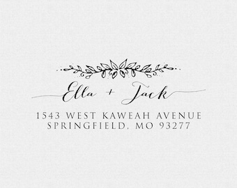 Custom Return Address Stamp, Self Inking or Wood, Wedding Gift
