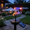 Solar-Powered Star Trek Garden Light, Sci-Fi Spaceship Outdoor Light, Waterproof Fan Garden Landscape Decorative Light. product logo