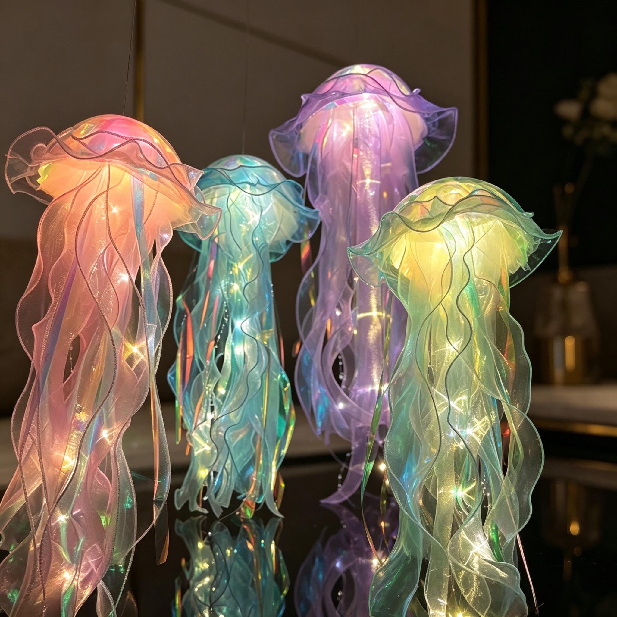 Hanging jellyfish lamp - Etsy 日本