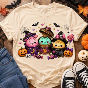 Kawaii Halloween Dumpling Clipart PNG, Cute Spooky Glitter Ghost Dumpling, Halloween Sublimation Design, Cute Fall PNG, Digital Download