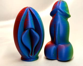 Salt and Pepper Shakers Set - Adult Gag Gift - Funny Kitchen Decor- 3D Printed Novelty Gift
