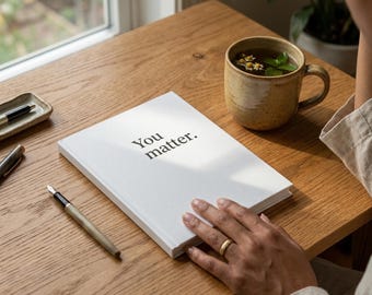 You Matter Journal White Hardcover | Chronic Illness Gift