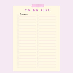Aesthetic To Do List Template | Minimalist Daily Planner | Printable & Editable Canva Template