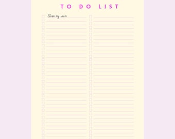 Aesthetic To Do List Template | Minimalist Daily Planner | Printable & Editable Canva Template