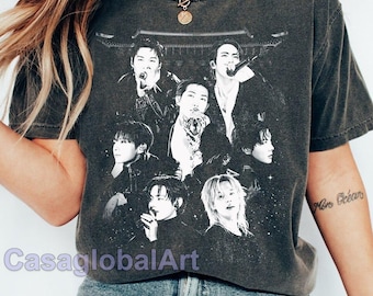 Camiseta vintage de la gira mundial Arirang de BTS 2026, camiseta gráfica de concierto de grupo Kpop, regalo unisex para fans de ARMY.