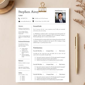 CV-sjabloon VK | ATS-vriendelijk sjabloon voor Microsoft Word | Professioneel CV-sjabloon van één pagina, direct te downloaden | Bewerkbaar CV-sjabloon