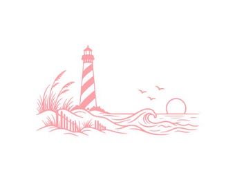 Cape Hatteras Lighthouse Decal | Outer Banks Decal | Beach Sticker | Coastal Vinyl Decal | OBX Decal | Beach Lover Gift