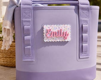 Custom Yeti Patch, Personalized Acrylic Velcro Patch for Yeti Camino Tote, Custom Name Bag Charm, Yeti Bag Accessory, Gift For Her