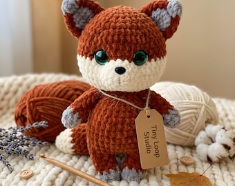 Crochet Fox Pattern, Amigurumi Plush Three Color Stuffed Toy, Nursery Decor Baby Shower Gift, Kawaii Handmade Tutorial, PDF Instant Download