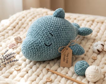 Amigurumi Dolphin Pattern, Crochet Plush Ocean Stuffed Toy Two Tail Variants, Kawaii Sea Creature Gift, Nursery Decor, PDF Instant Download