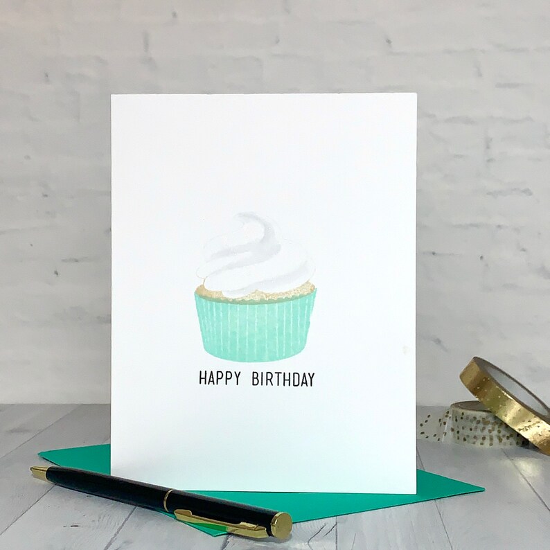 Birthday Cupcake Shimmery Birthday Cupcake Card image 2