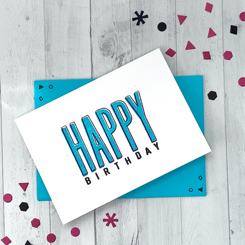 Bold Blue Birthday Card image 1