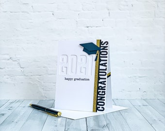 Happy Graduation Card | Congratulations 2021 Graduation Card | Blue