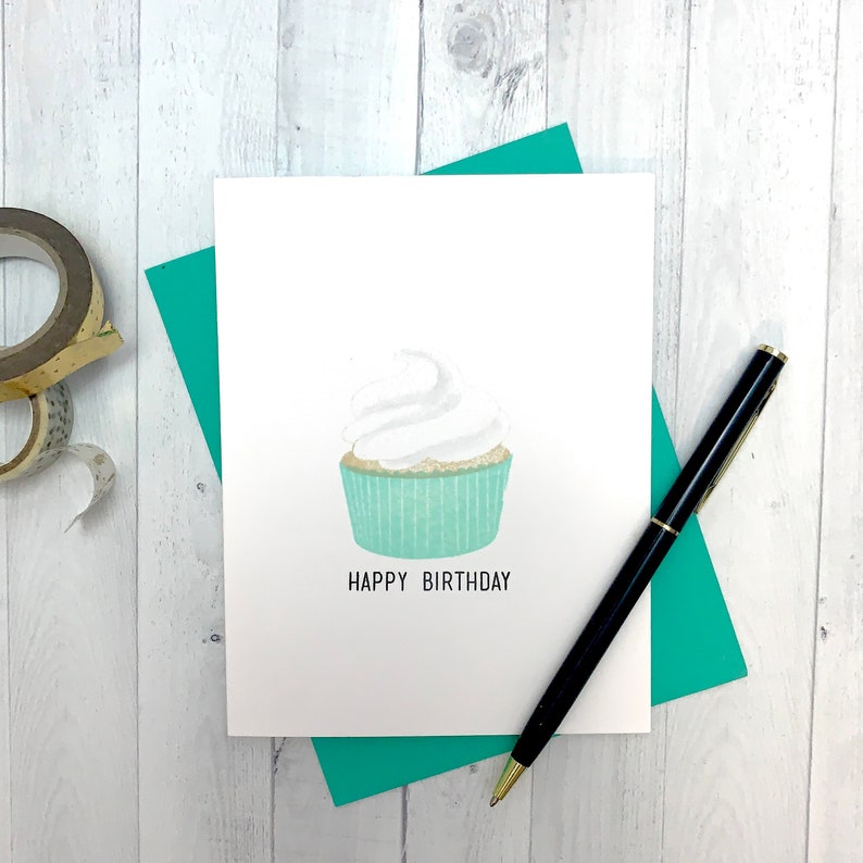 Birthday Cupcake Shimmery Birthday Cupcake Card image 1