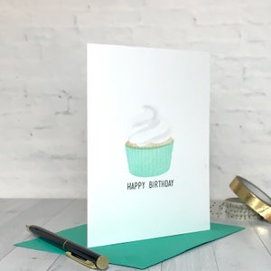 Birthday Cupcake Shimmery Birthday Cupcake Card image 3