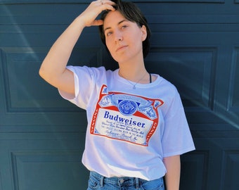 Etiqueta Vintage Budweiser para passar a ferro