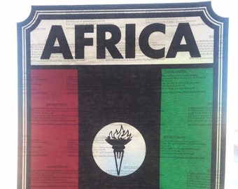 Camiseta com bandeira africana