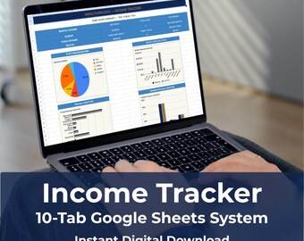 Wealth0nLock Income Tracker | 10-Tab Google Sheets System for Side Hustlers | Digital Download