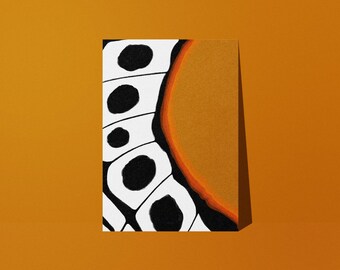 Modern ochre and black poster - Studio Loute | Contemporary abstract poster, Graphic illustration for living room, Boho chic wall decor