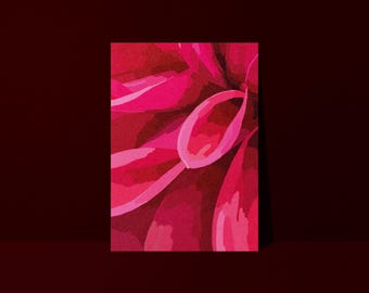 Modern pink poster - matte paper - Studio Loute | Contemporary abstract, Organic macro flower illustration, Wall decor