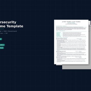 Cybersecurity Resume + Cover Letter Bundle ATS-Optimized