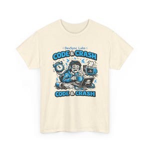 T-shirt Code et Crash Coder | T-shirt de programmeur, codage d'humour, graphique de codeur de café image 13