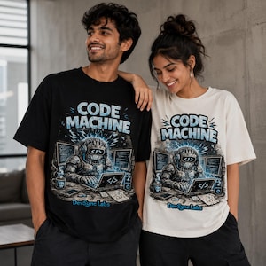Code Machine T-Shirt, Programmer Gift, Developer Shirt, AI Coding Tee, Software Engineer Gift