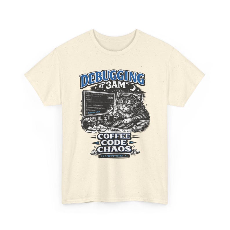 Debugging at 3AM Coding Tee | Programmer TShirt, Funny Coder Coffee image 15