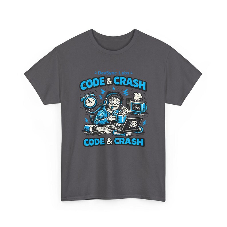 T-shirt Code et Crash Coder | T-shirt de programmeur, codage d'humour, graphique de codeur de café image 17