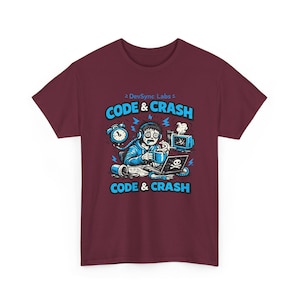 T-shirt Code et Crash Coder | T-shirt de programmeur, codage d'humour, graphique de codeur de café image 11