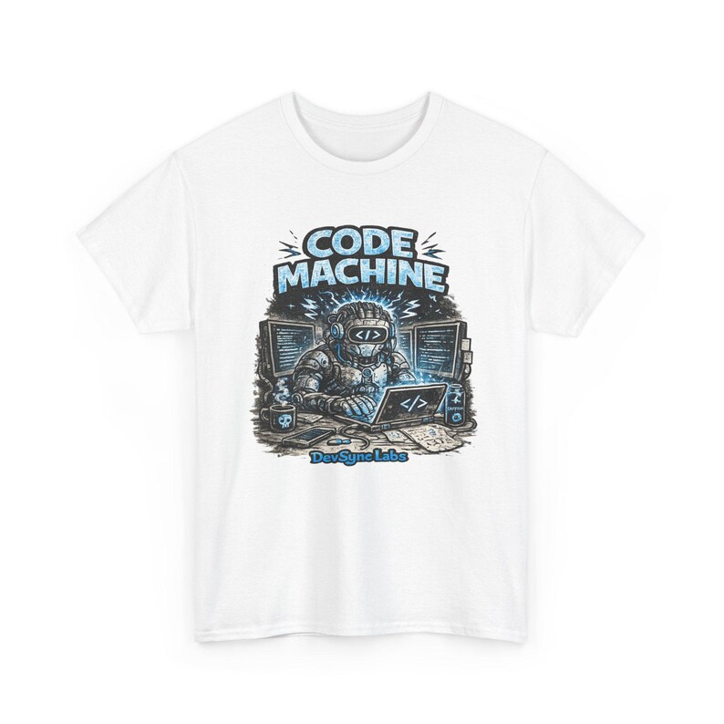 T-shirt Code Machine, cadeau programmeur, chemise développeur, t-shirt codage AI, cadeau ingénieur logiciel image 13