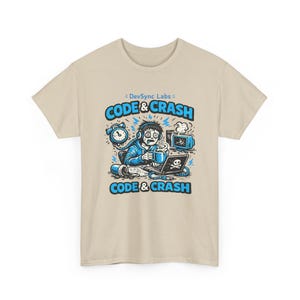 T-shirt Code et Crash Coder | T-shirt de programmeur, codage d'humour, graphique de codeur de café image 8