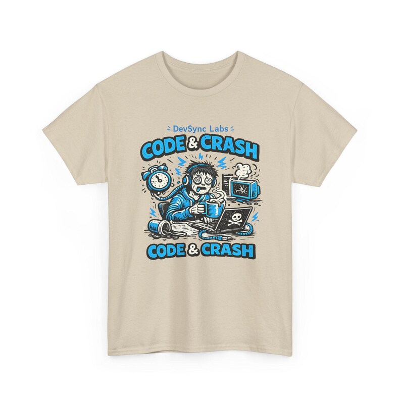 T-shirt Code et Crash Coder | T-shirt de programmeur, codage d'humour, graphique de codeur de café image 8