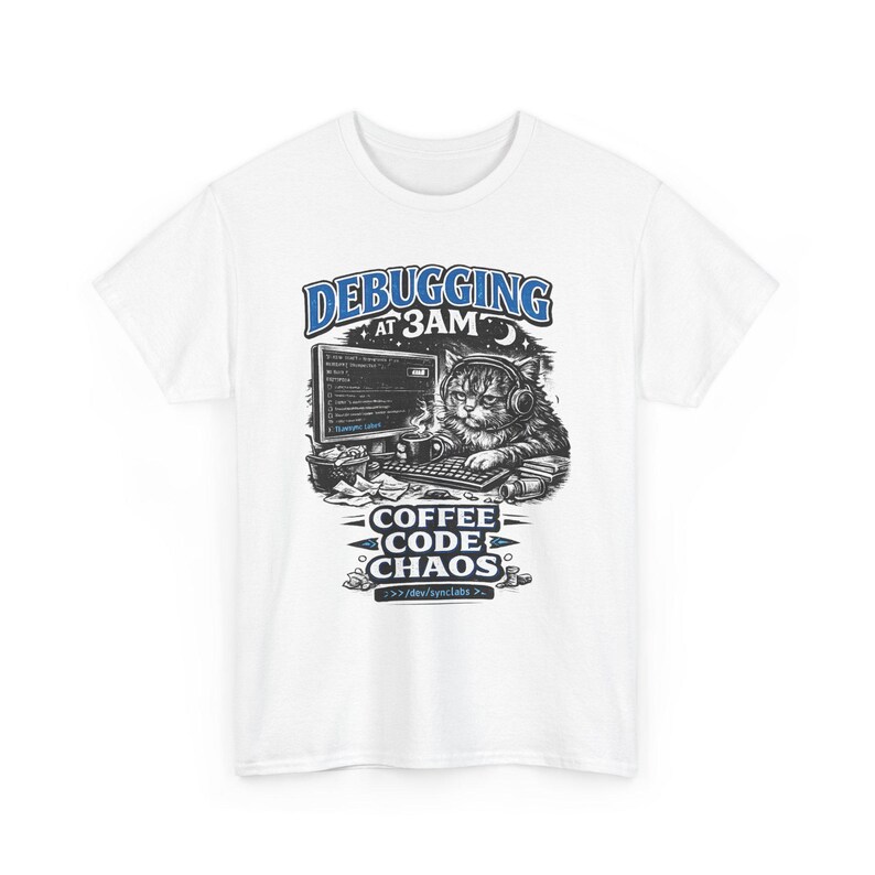 Debugging at 3AM Coding Tee | Programmer TShirt, Funny Coder Coffee image 7