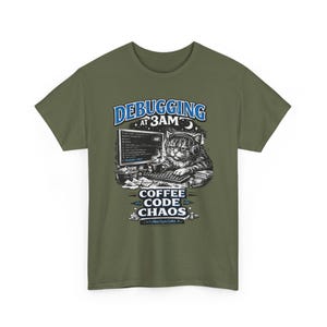 Debugging at 3AM Coding Tee | Programmer TShirt, Funny Coder Coffee image 16