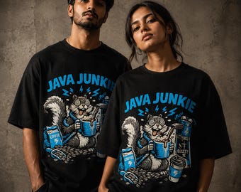 Java Junkie Skunk Coffee Tee | Funny Caffeine Addict Shirt