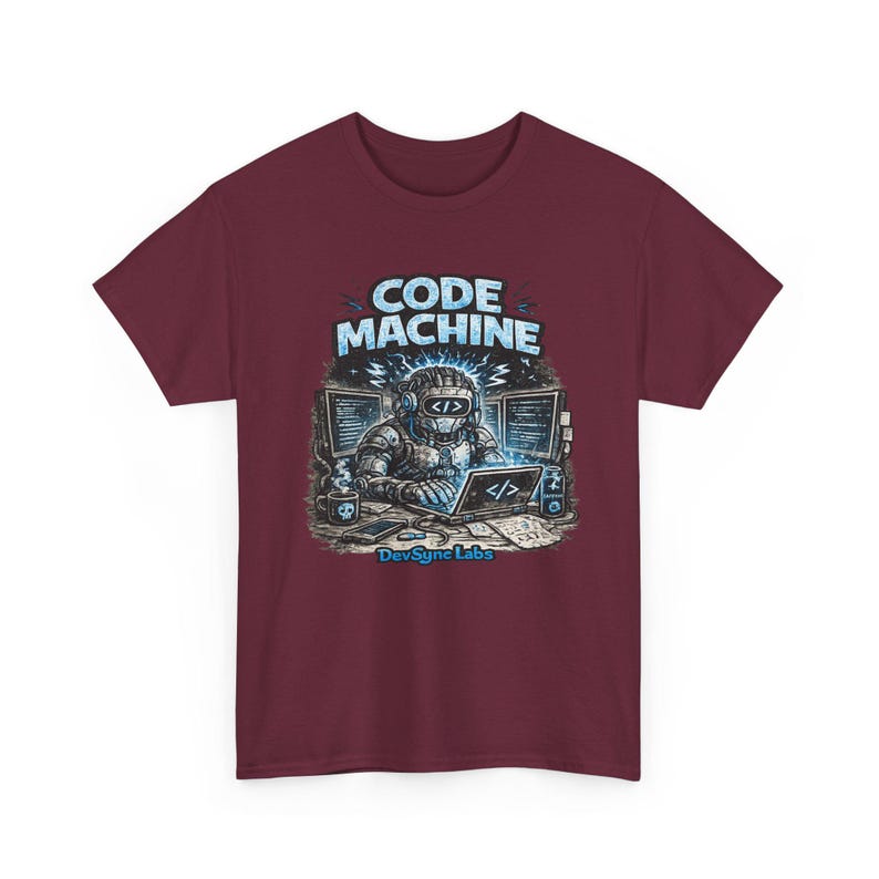 T-shirt Code Machine, cadeau programmeur, chemise développeur, t-shirt codage AI, cadeau ingénieur logiciel image 18