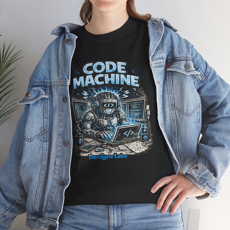 T-shirt Code Machine, cadeau programmeur, chemise développeur, t-shirt codage AI, cadeau ingénieur logiciel image 11