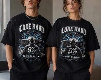 Code Hard Grind Silently T-Shirt | Programmierer Programmierer T-Shirt