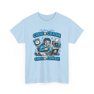 T-shirt Code et Crash Coder | T-shirt de programmeur, codage d'humour, graphique de codeur de café image 16