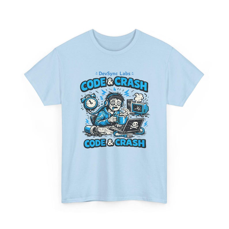 T-shirt Code et Crash Coder | T-shirt de programmeur, codage d'humour, graphique de codeur de café image 16