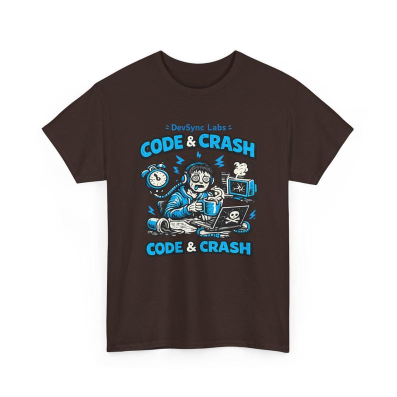 T-shirt Code et Crash Coder | T-shirt de programmeur, codage d'humour, graphique de codeur de café image 12