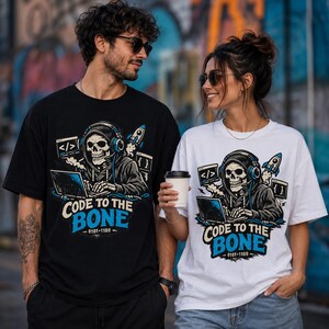Coding Skeleton Developer T-Shirt, Funny Gift for Software Engineer